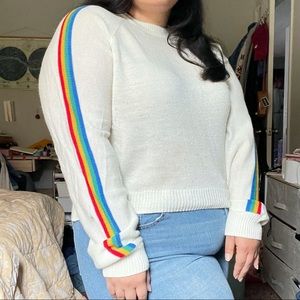 Cute Charlotte Russe Rainbow Striped Sweater